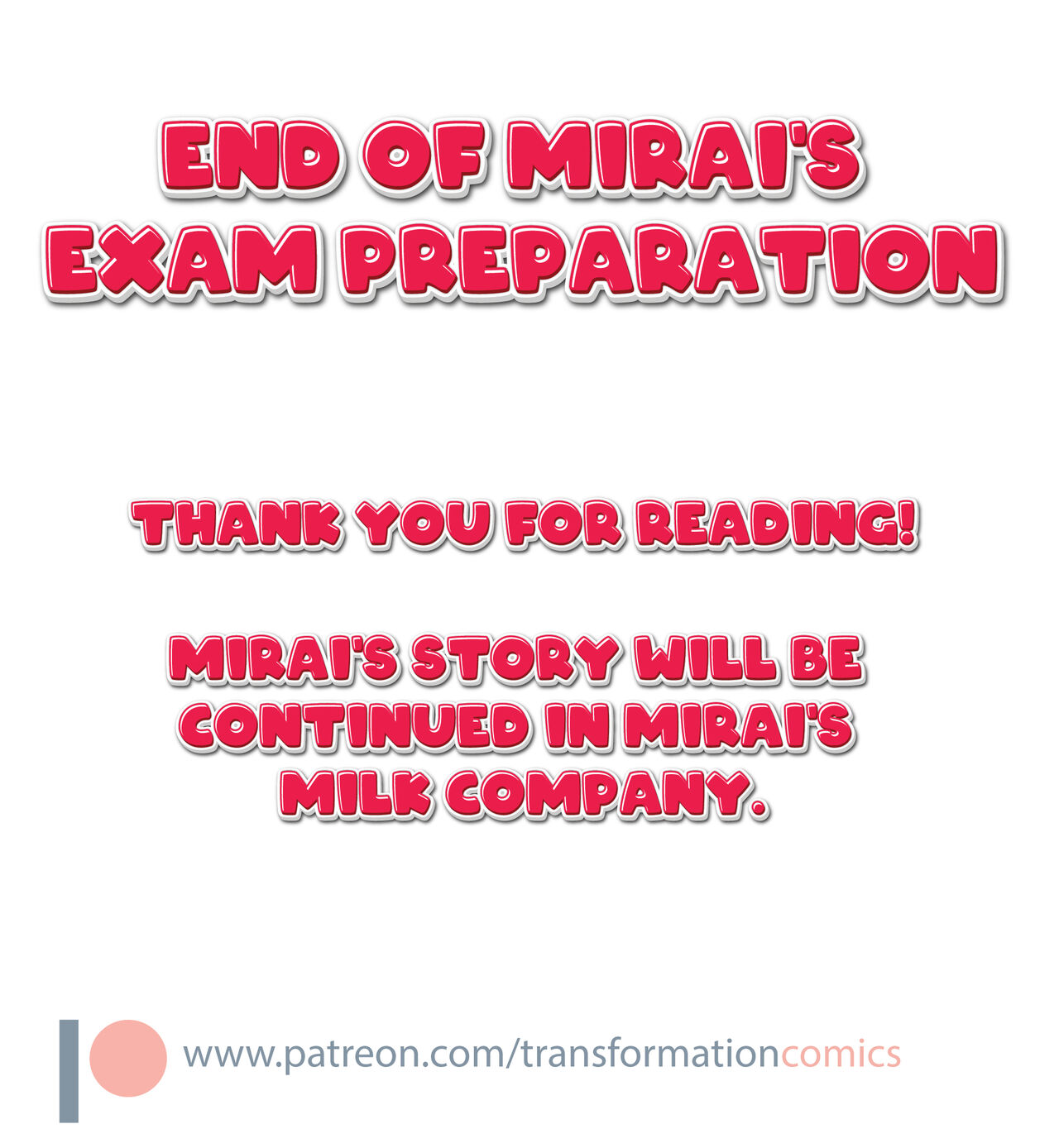 Transformation comics - Mirai's Exam Preparation