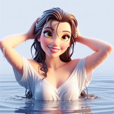 3D AICad20 - Belle in the Water