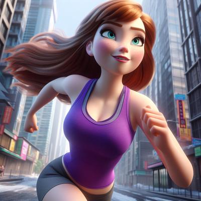 3D AICad20 - Anna Running