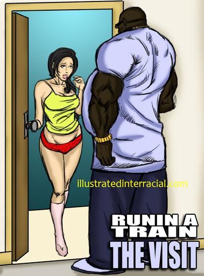 Illustratedinterracial - Runin a Train - The Visit