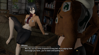 3D Staleko – Annie and Mikasa Comparison Size Futa