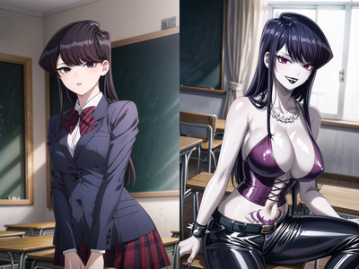 3D Sumire Silva - Komi Shouko - Rock of Succubus