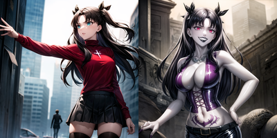 3D Sumire Silva - Rin Tohsaka - Rock of Succubus