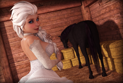 3D Elsa with Horse by Rasmustheowl