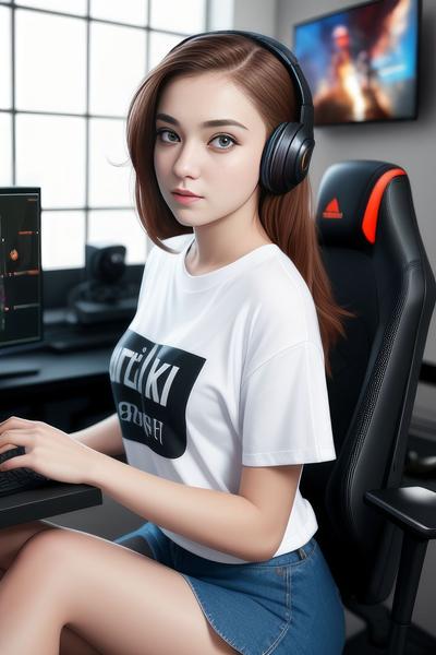 3D UnrealHeaven - Gamer Girl