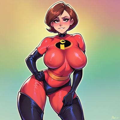 3D AI Generated - Helen Parr - Testing Out Super Suits (Poosan)