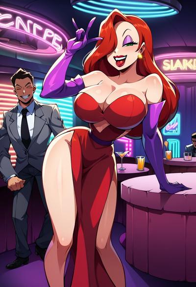 Jessica Rabbit Showgirl - AI generated