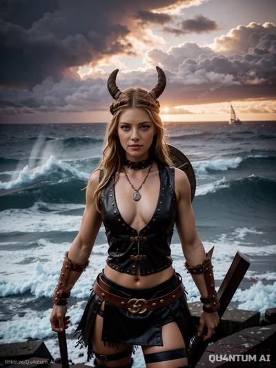 3D AI Kathery Winnick - Vikings Warrior TV Series Lagertha - AI Generated