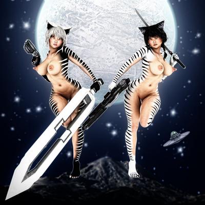 3D Ambient Avalancher Artwork With Hot 3D Babes