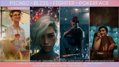 3D SloP - Picnic, Bliss, Fighter, Pokerface