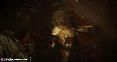 3D BlendGuardian - Ciri and Bloody Baron