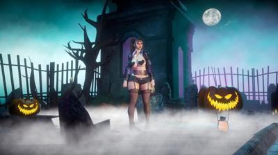 3D Lordas45 - Sexy Vampire Girl In Graveyard