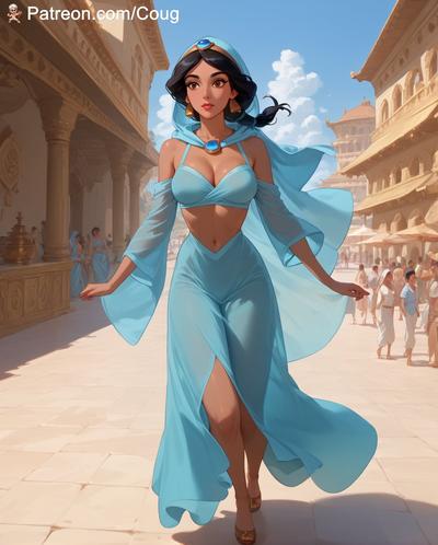 AI Generated - Jasmine hentai - Aladdin illustration