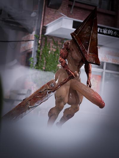 3D SalamandraNinja - Pyramid Head and RE Girls