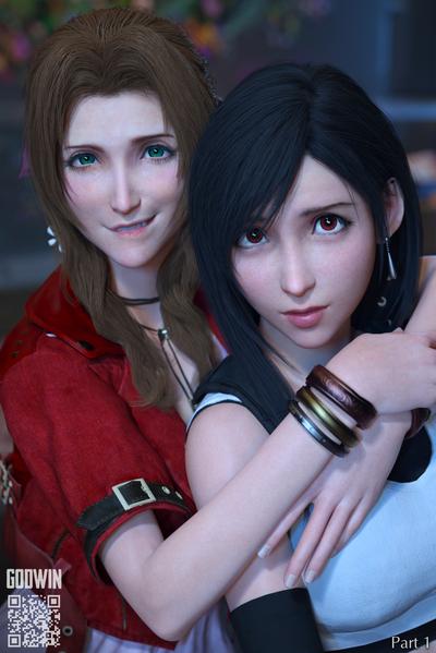 3D Godwin - Neroxliv - Tifa Aerith Barret