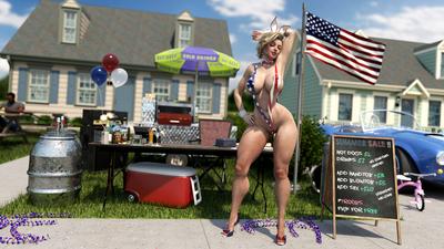 3D American Summer by ZZ2Tommy