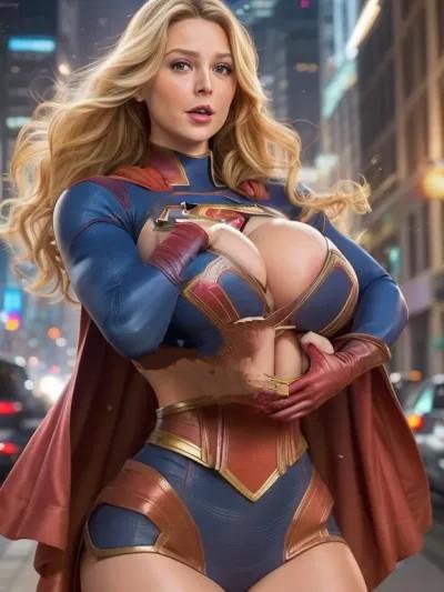 Supergirl sexy strong and Superhot - Ai generated