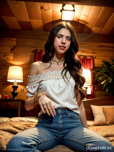 3D Qu4ntum_Ai - AI Margaret Qualley # Urban Fashion Once Upona Time lace lingerie Substance armpit Horror tattoo City [AI Generated]