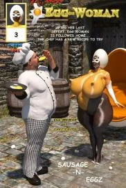 3D MetrobayComix - Egg-Woman vs. Chef Pasty 3