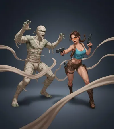 3D Shadow Renders - The Multiversal Adventures of Lara