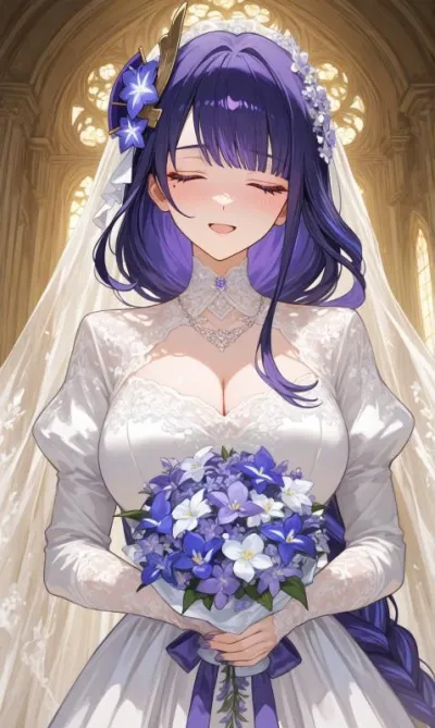 [Reiji] Raiden Shogun (Genshin Impact) – Our Wedding [AI Generated] - AI-Generated Adult Art
