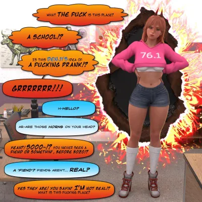 3D 3DK-x - Anime Parody - Into a New Reality - Featuring Nezuko and Power - Complete Archive