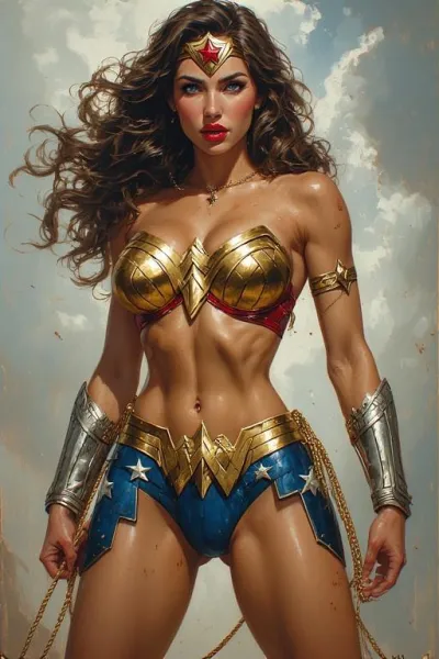 Stormbringer - Wonder Woman - AI-Generated Adult Art