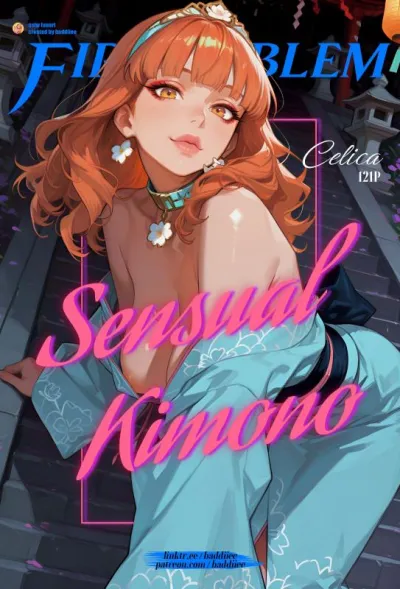 Baddiiee - Sensual Kimono Fire Emblem Celica - AI-Generated Adult Art