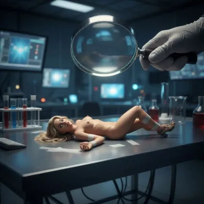 Bobvans AI-Tailored Margot Robbie XXX Art - Giantess Shrinks Mini Girl under Mind Control for BDSM-Bondage Sessions!