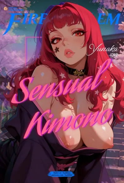 Baddiiee - Sensual Kimono Fire Emblem Yunaka - AI-Generated Adult Art