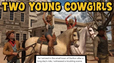 Enhjorning - Two Young Cowgirls - 3D Adult Comic