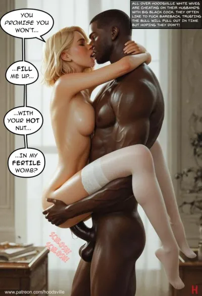 Hoodsville: Hulking Whirlwind - Wild West Adult Comic with Dark Skin & Blonde Redhead Action!