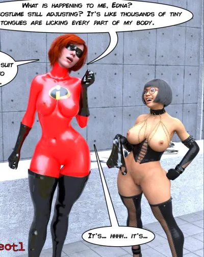 Tlatigo - Elastigirls Latex Latifiants - 3D Adult Parody Comic