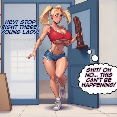 Dartzais Interracial Blonde Kitty Caught Masturbating in Uniform - AAI Exclusive Adult Art