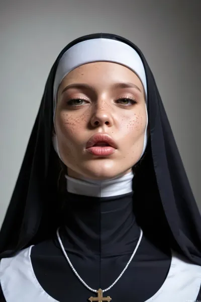 Princess Leahs Smoldering Sister Serves Sinful Nuns in Skintight Bodysuits - AI-Generated Adult Art