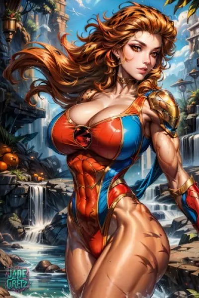 Alien Buns: AI-Powered Adult Art Featuring Dark Skin Twin Tails