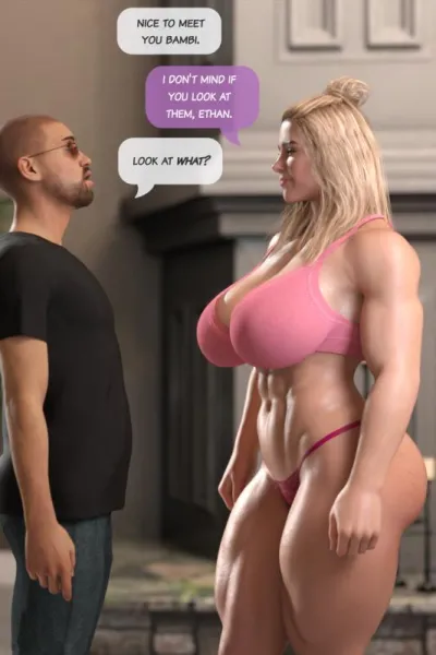 3D Hotty Tots - Busty Brunettes in Glasses - Definemacros Mansion of Muscle Babes