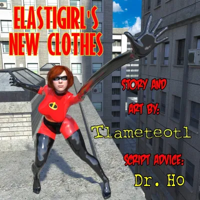 Tlameteotl Meets Elastigirl - Latex & Lycra 3D Adult Parody