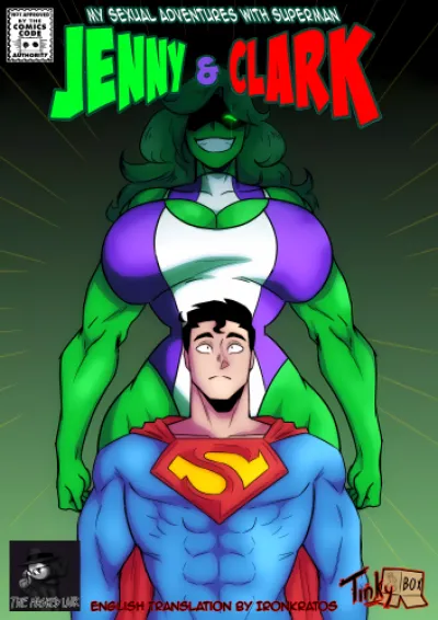 Tinkybox: SuperSized - Jenny & Clarks XXXcapades with the Man of Steel and Green Goliath - Adult Parody Comics