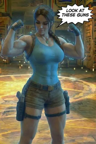 3DMuscleComics - Laras Big-Breasted Parody Adventure - 3D Adult Comic