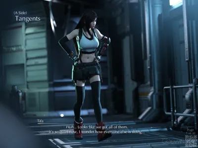 3D Godwin Parody - Final Fantasy VIIs Sultry Tifa Lockhart meets Dilf in Dark Skin Delight