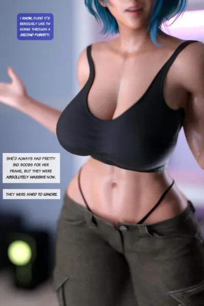3D Collegiate Curves - Part 1 - Breast & Butt Expansion in Going Away Comic