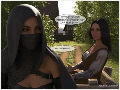 3D AlyonaCap Adventure - Big Breasts & Butts in Bodysuits: Warrior Girls Lesbian Odyssey