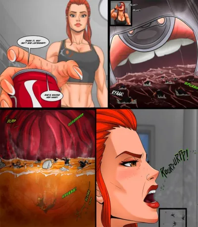 Giantess Gangland - Brigitte Lindholms Growth Spurt - Adult Western Comic