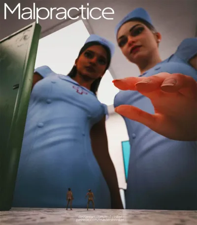 MiniGiantess Tames Massive Breasts in Surreal 3D Shrinkage Fetish Comic