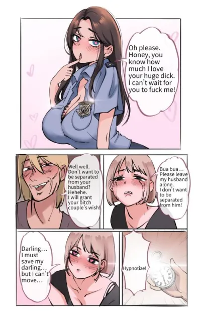 Midnights Takedown: Cop to Curvy Officer with Panties Choker - Adult Comics